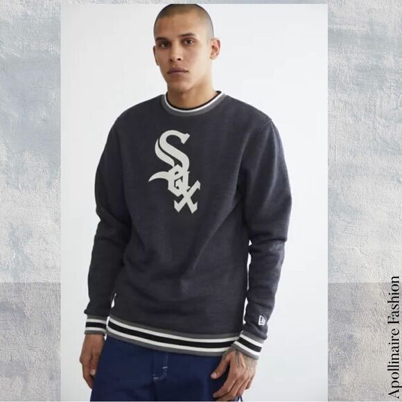 CHICAGO WHITE SOX RETRO CREW NECK SWEATSHIRT IN GREY LARGE NEW ERA NWT - Picture 1 of 7